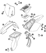 KTM FRONT WHEEL HUB CPL.   2002 2002 2009 50 SX Junior USA 45109010044