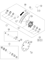 KTM SPOKE KIT REAR '19' BLACK ON DEMAND 2020 125 SX 00050000975