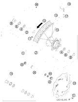 KTM REAR RIM 2,15X18'' EXCEL AL7 2005 450 EXC Racing 54810070000