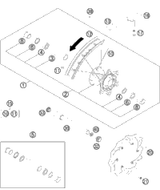 KTM REAR RIM 2,15X18'' EXCEL AL7 2004 300 MXC 54810070000