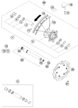 KTM RIM REAR 2,15X18'' BLACK 2015 250 XC-W 7811007000030