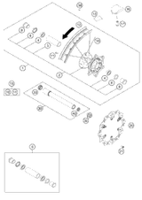 KTM RIM REAR 2,15X18'' BLACK 2017 250 XC-F 7811007000030