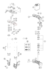 KTM Axle clamp and fork pipe right 2021 200 DUKE (ORANGE) Chassis 93501007000