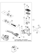 KTM MASTER CYLINDER CPL. 2016 500 XCW 54802030144