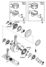 KTM PISTON + O-RING + BALL 27MM 2005 450 EXC Racing 59032066000