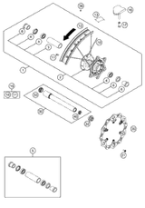 KTM RIM REAR 2,15X18'' BLACK 2019 450 EXC-F SIX DAYS 7811007010030