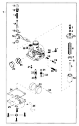 KTM REAR WHEEL HUB CPL.    2004 2004 2013 50 SX Mini 45110010144