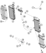 KTM Radiator right 2020 300 XC-W TPI 50535008100