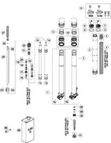 KTM fork outer tube 49.13x577 dt54 db60 2023 300 XC Chassis 48602096