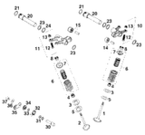 KTM CAMSHAFT CPL. 540/620 LC4 2002 625 LC4 Super Competition Supermoto 58336110144