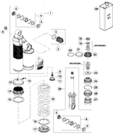 KTM Bottom part M18x1 h54,5 cpl. 2024 85 SX 19/16 Chassis 46181301S3