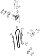 KTM Camshaft with decal 2023 450 XCF-W Engine 79536510144