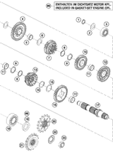 KTM GASKET SET 125-200  '98-'05 2001 200 SX 50330099000