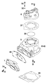 KTM GASKET SET 125-200  '98-'05 2001 125 EXE 50330099000