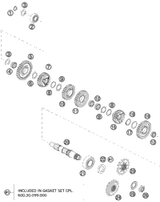 KTM GASKET SET 125-200  '98-'05 2003 125 SX 50330099000