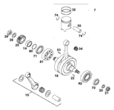 KTM GASKET KIT 125      07 07 2008 144 SX 50330099200