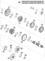 KTM GASKET SET 125-200  '98-'05 2001 200 EXC 50330099000