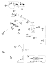 KTM SPEEDOMETER KM/H F. 21''  2005 2005 525 SX Racing 54814069000