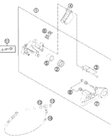 KTM BRAKE CALIPER REAR CPL. 2005 2006 125 SX 54813080144