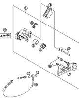 KTM BRAKE CALIPER REAR CPL. 2005 2005 450 SX Racing 54813080144
