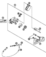 KTM BRAKE CALIPER REAR CPL. 2005 2005 2007 525 EXC Racing USA 54813080144