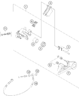 KTM BRAKE CALIPER REAR CPL. 2005 2005 300 EXC Sixdays 54813080144