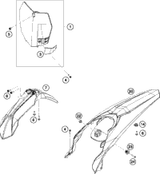 KTM FRONT WHEEL HUB CPL. 2015 500 EXC 77709010044
