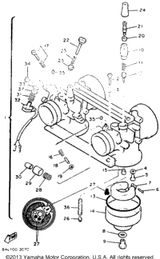 Pin, Float 1993 VENTURE GT (VT480GTT) 8M6-14186-00-00