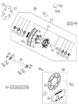 KTM HAND BRAKE CYLIND. CPL. SX 2014 2014 2017 350 SX-F 77713001044