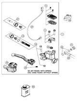 KTM HAND BRAKE CYLIND. CPL. SX 2014 2014 2017 250 XC-F 77713001044