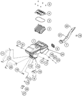 KTM Axle clamp and fork pipe left 2019 RC 390 BLACK 93501006000