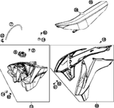 KTM FRONT WHEEL HUB CPL. 2016 500 XCW 77709010144