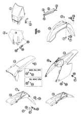 KTM FRONT HUB CPL. SX SILVER  03 2004 660 SMC 5480901004491