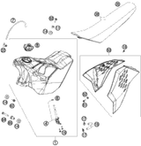 KTM FRONT WHEEL HUB CPL. 2011 450 XC-W SD 78009010144