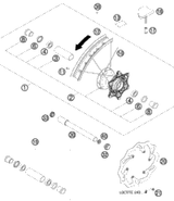 KTM FRONT WHEEL HUB CPL. 2013 350 XCF-W 78009010144