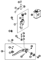 KTM REAR BRAKE CYLINDER CPL. 2004 2004 525 SX Racing 54813060100