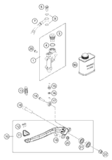KTM REAR BRAKE CYLINDER CPL. 2004 2004 250 SX 54813060100