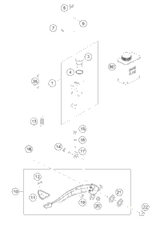 KTM REAR BRAKE CYLINDER CPL. 2004 2004 2008 450 EXC-R USA 54813060100