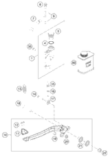 KTM REAR BRAKE CYLINDER CPL. 2004 2004 2009 200 XC-W 54813060100