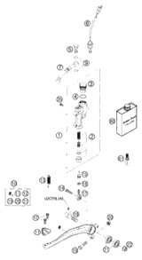 KTM FOOT-BRAKE CYLINDER SX 2003 2004 540 SXS Racing 54813060000