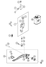 KTM FOOT-BRAKE CYLINDER SX 2003 2004 200 SX 54813060000