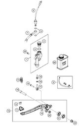 KTM REAR BRAKE CYLINDER CPL. 2004 2004 2008 530 XCR-W USA 54813060100