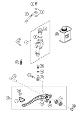 KTM FOOT-BRAKE CYLINDER SX 2003 2004 125 EXC Sixdays 54813060000