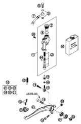 KTM REAR BRAKE CYLINDER CPL. 2004 2004 2009 300 XC 54813060100