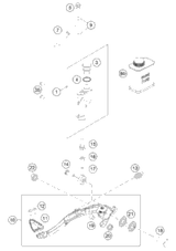 KTM REAR BRAKE CYLINDER CPL. 2004 2004 2008 450 XC-F USA 54813060100