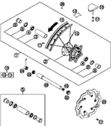 KTM REAR HUB CPL.     08 08 2008 450 SX-F 78010010044