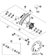 KTM REAR WHEEL HUB CPL. 2016 300 XCW 78010010144