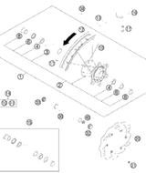 KTM REAR WHEEL HUB CPL. 2011 250 XC-F 78010010144