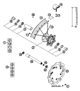 KTM REAR HUB CPL. GOLD     03 2005 125 SX 5481001004496
