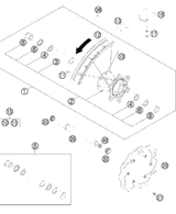KTM REAR WHEEL HUB CPL. 2012 350 SXF 78010010144